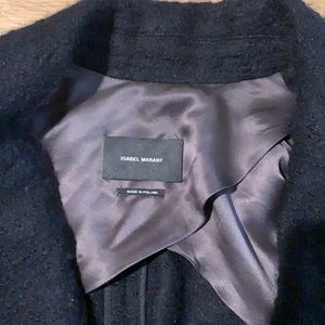 Isabel marant black shag jacket